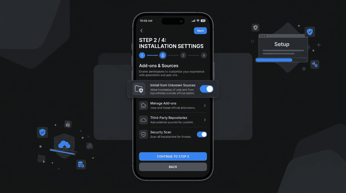 Kodi settings for add-ons