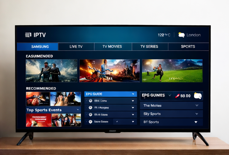 IPTV streaming on Samsung Smart TV using IPTV app